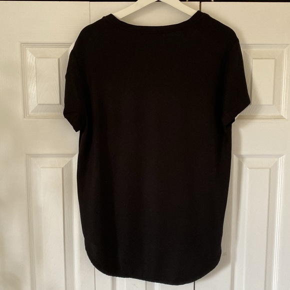 Anthropologie Cloth & Stone V Neck Short Sleeve Rayon pullover blouse Small - Picture 4 of 14